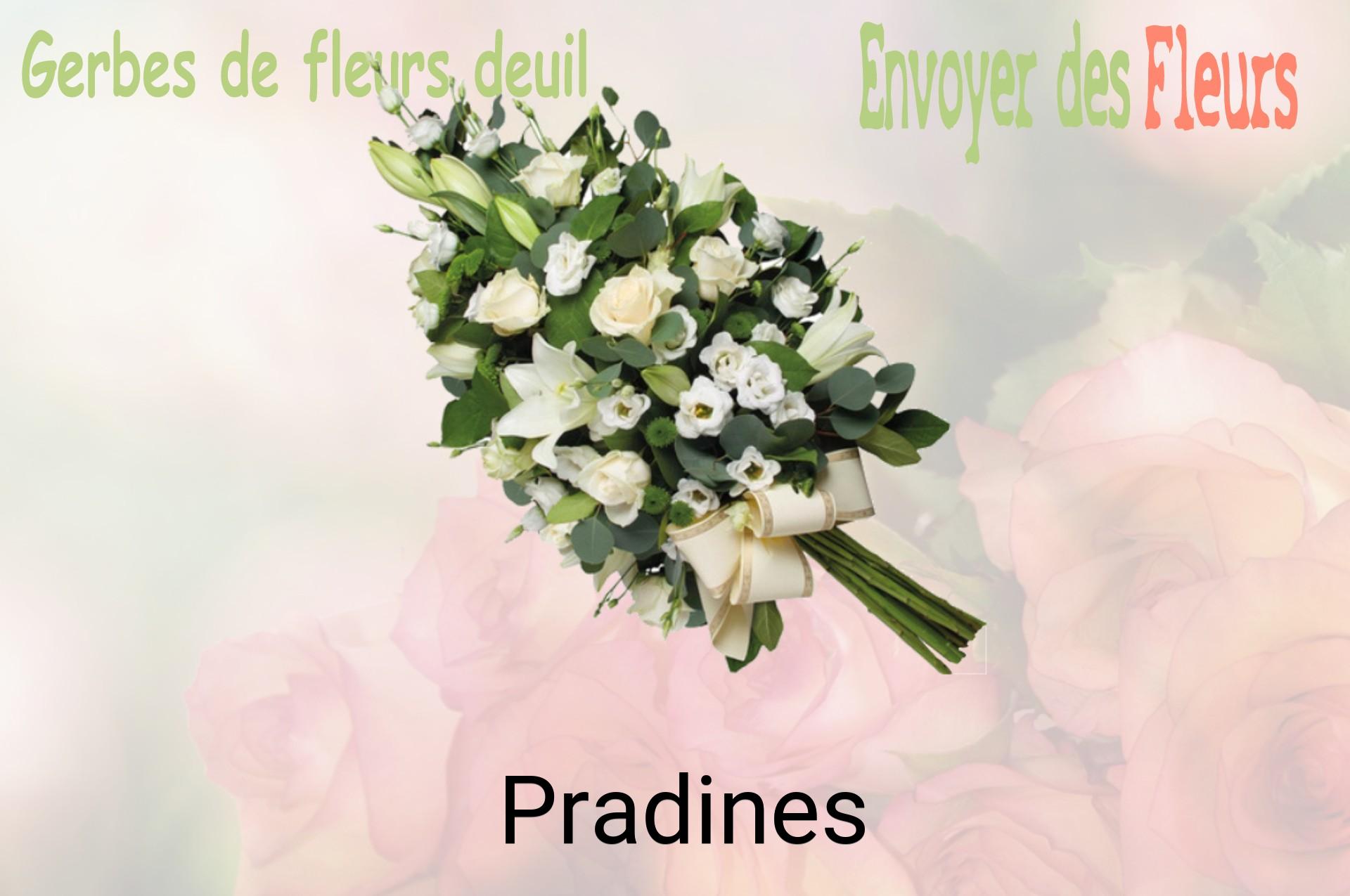Gerbe de fleurs de deuil livrée à Pradines
